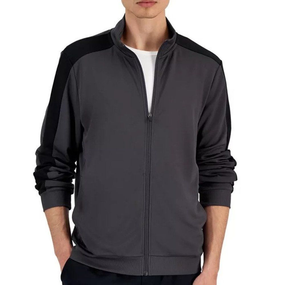 ID Ideology Men's Regular-Fit Moisture-Wicking Knit Jacket